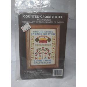 Nicole Creations Counted Cross Stitch Kit A House Is Made 1911 5x7 1985